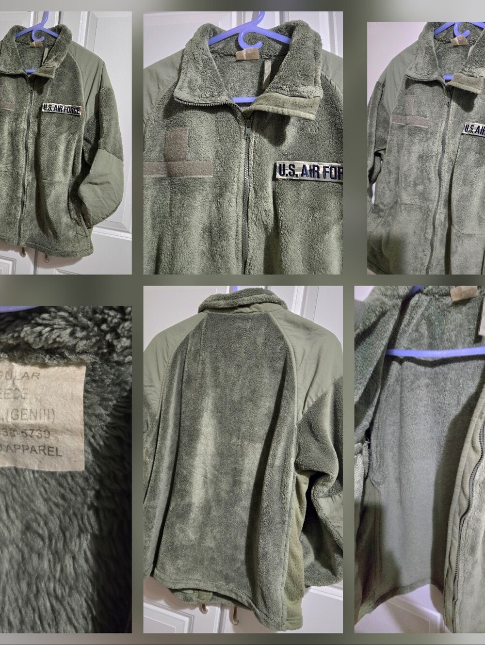 US AIRFORCE GEN III SMALL COLD WEATHER JACKET FLEECE POLARTEC GREEN